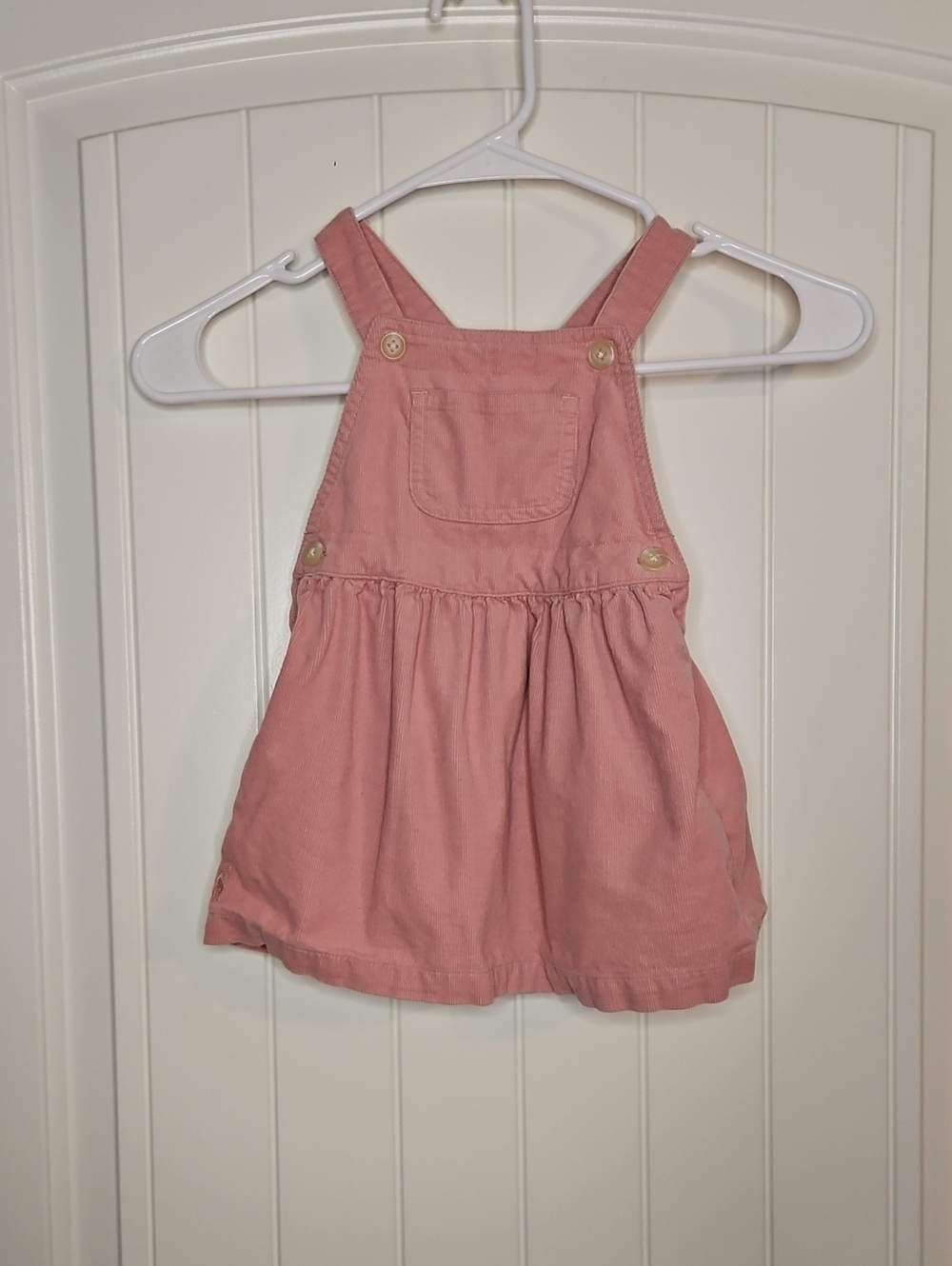 Ralph Lauren Girls Pink Cotton Pinafore Dress